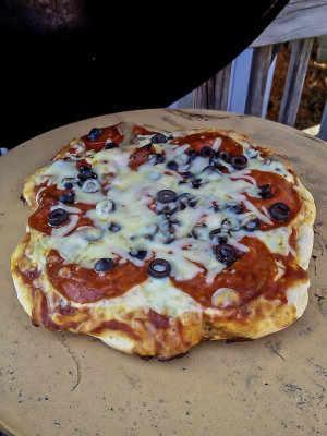 Pizza from the grill