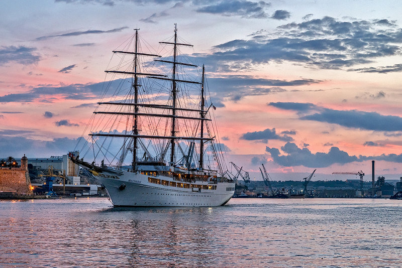 Sea Cloud II in Grand Harbour