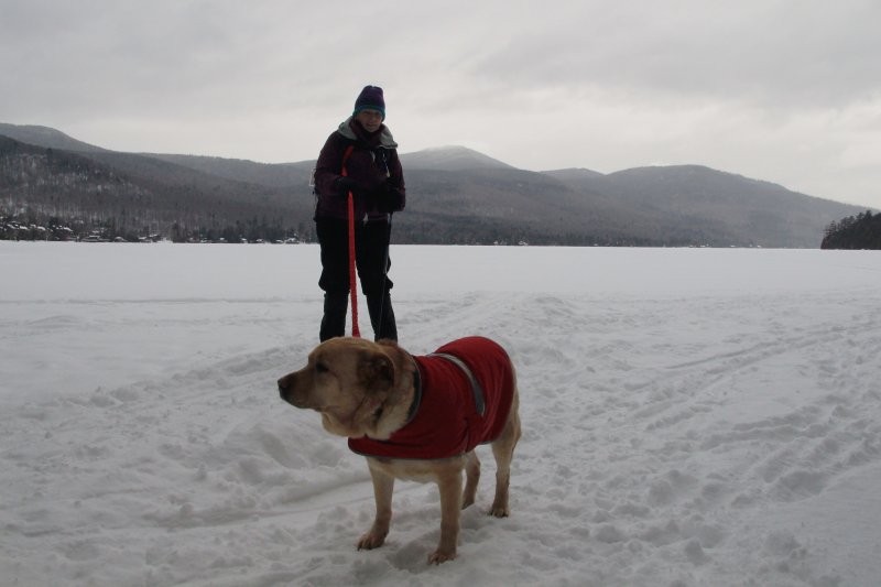 Marlee and Glinda on Lake Placid<br>February 23, 2013