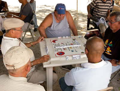 Dominoes match in main square