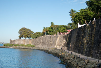 Defensive walls around Old San Juan