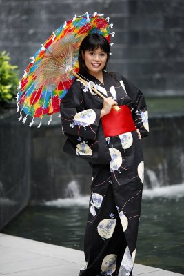 Dolrudee in kimono