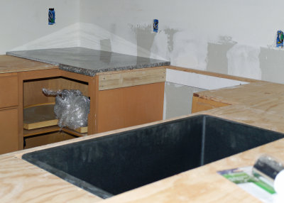 Sink installed & 1st Granite