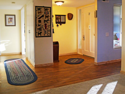 Flooring entry, kitchen, hall and guest bath