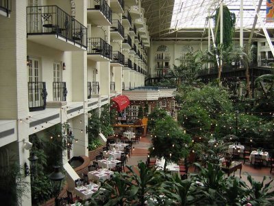A view of inside of 'Gaylord Opryland Resort'