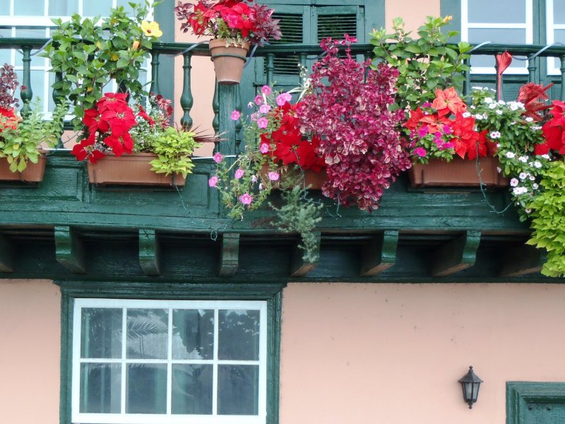 Planters on balcony