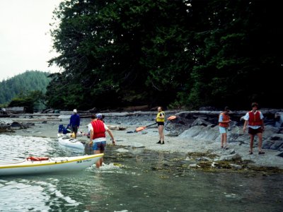Peparing the kayaks