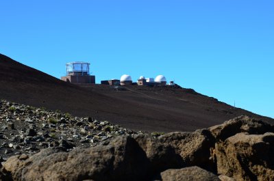 The observatories at the 10,000 ft summit