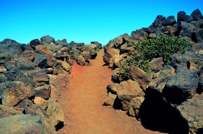 Path to the crater's edge