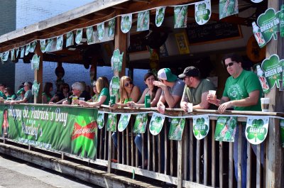 Manning the rail at Pawley's