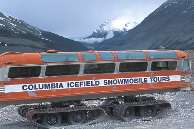 AB Banff NP Athabasca Glacier 3 Old Snowmobile.jpg