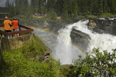 AB Jasper NP Athabasca Falls 7 Rainbow.jpg