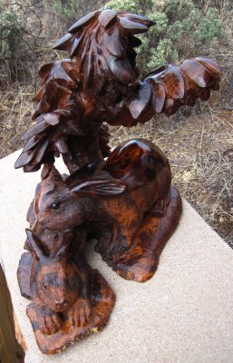 Two Rabbits with Foliage - view 2