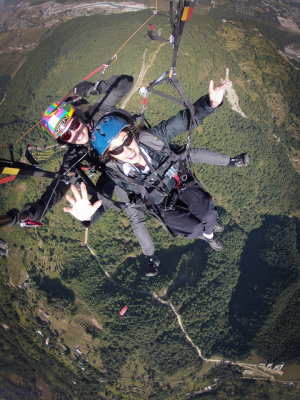 Paragliding above Pokhara