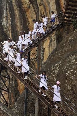Sigiriya, the steps to the fourth terrace