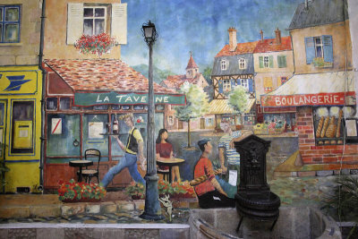 Sucre, mural of Le Taverne restaurant
