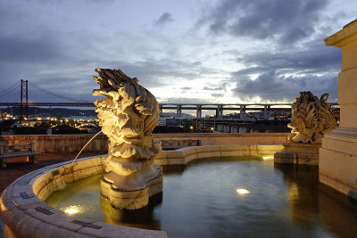 Fountain in front of the Necessidades Palace