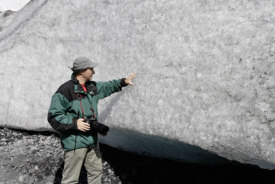 Feeling the Exit Glacier texture