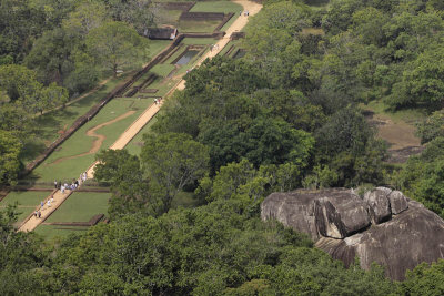 Sigirya, view to the royal gardens