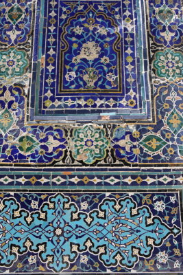 Samarkand, tile detail at Shah-I-Zinda