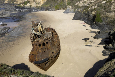 Unusual beach at Vila Nova de Milfontes, Portugal