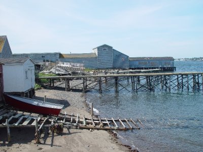 ONE OF THE WHARFS ON THE WAY TO THE WHALE WATCH