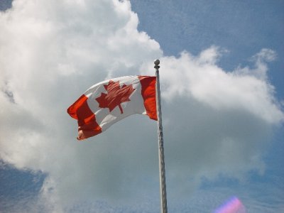 THE CANADIANS ARE PROUD PEOPLE AND FLY THEIR FLAG