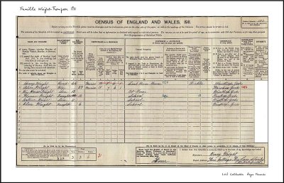 1911 England Census Wright-Thompson