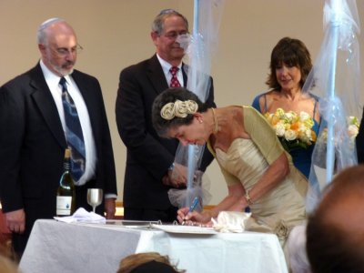 Signing the Ketubah (Marriage Contract)