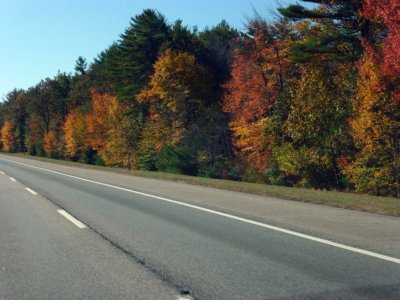 Driving on the Maine Turnpike