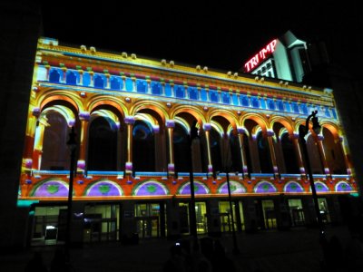 Light Show at Boardwalk Hall, Atlantic City, NJ