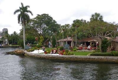 Christmas Decorations on the Canals of Fort Lauderdale