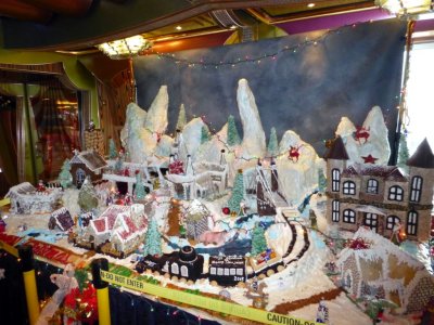 Edible Christmas Village on the Carnival Freedom