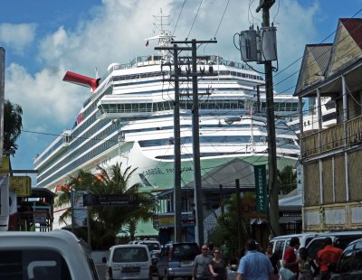 Carnival Freedom Docked in St. John's Harbor, Antigua