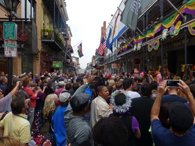 Crowd at Greasing of the Poles