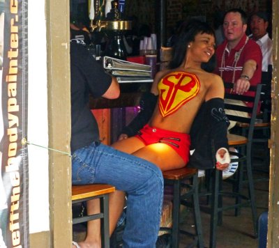 Body Painting on Bourbon St