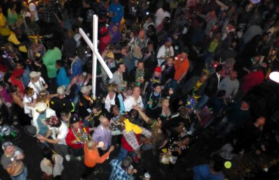 Mardi Gras Crowds on Bourbon St