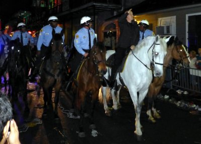 Mayor Landrieu with Mounted Patrol