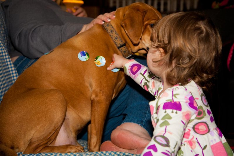 Amelia thought Lazlo needed some stickers