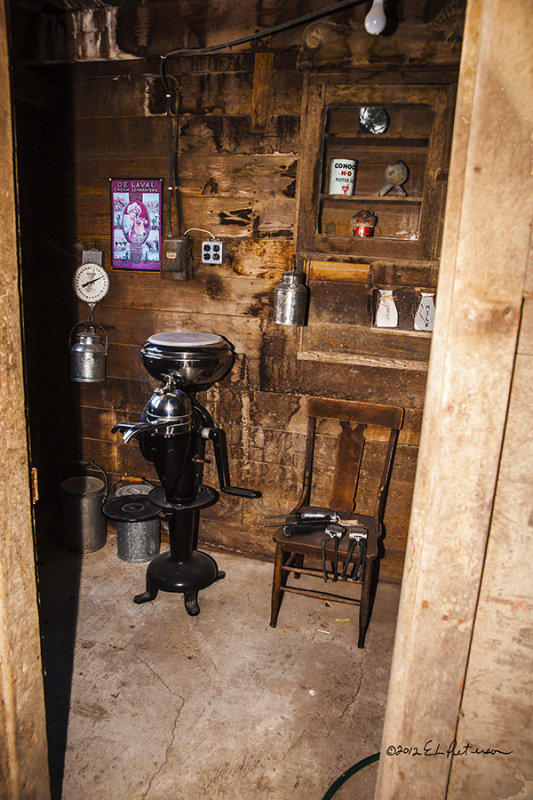 As the barn held a milking parlor the utility room held the supplies needed to support the milking operation.
An image may be purchased at http://edward-peterson.artistwebsites.com/featured/finken-utility-room-edward-peterson.html
