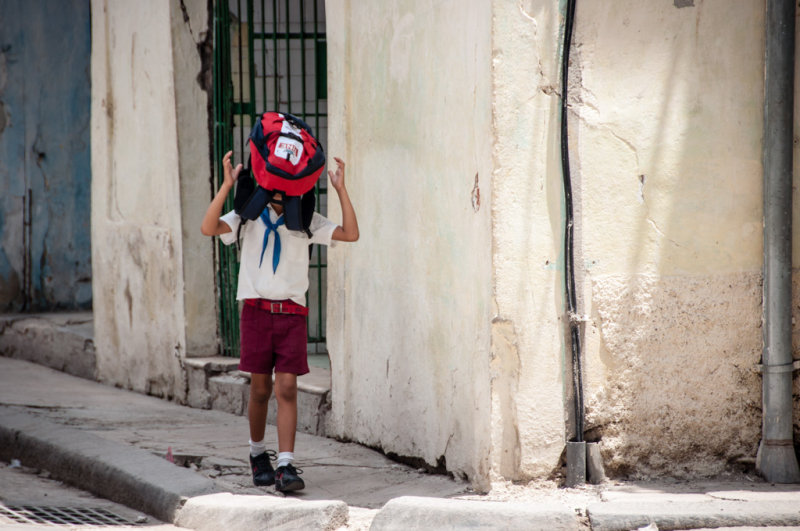 <B>A Little Fun on the Way to School <FONT SIZE=2>Havana, Cuba - May 2012</FONT>