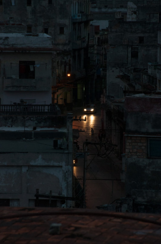 <B>Street at Night <FONT SIZE=2>Havana, Cuba - May 2012</FONT>