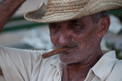 A Man, His Hat and Cigar Cuba - May, 2012  