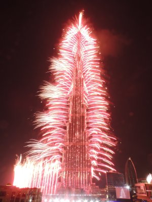 New Year 2013 Fireworks, Burj Khalifa, Dubai