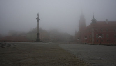 The Castle Square in fog