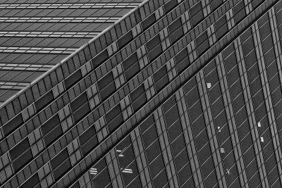 Lines of wall of skyscraper