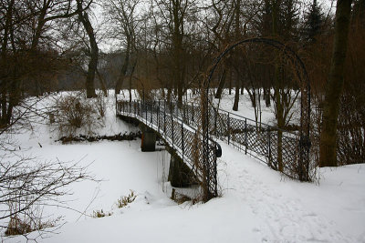 View on a bridge and on  a park in Radziejowice