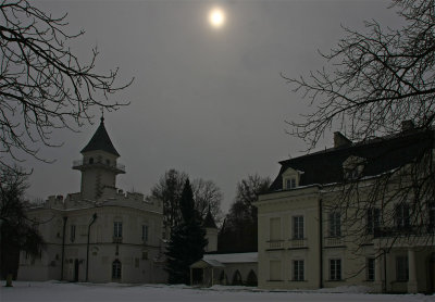 Winter light over Palace in Radziejowice