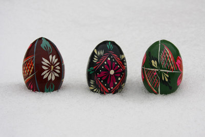 Easter Eggs in snow