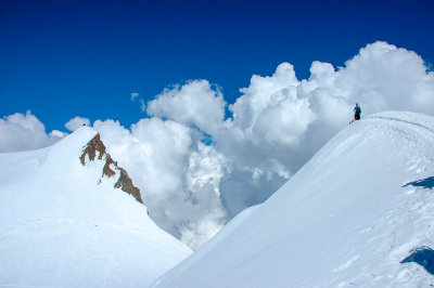 On the ridge, Parrotspitze 4436m